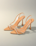 Décolleté Donna Slingback con Strass – Punta Affusolata e Tacco Elegante