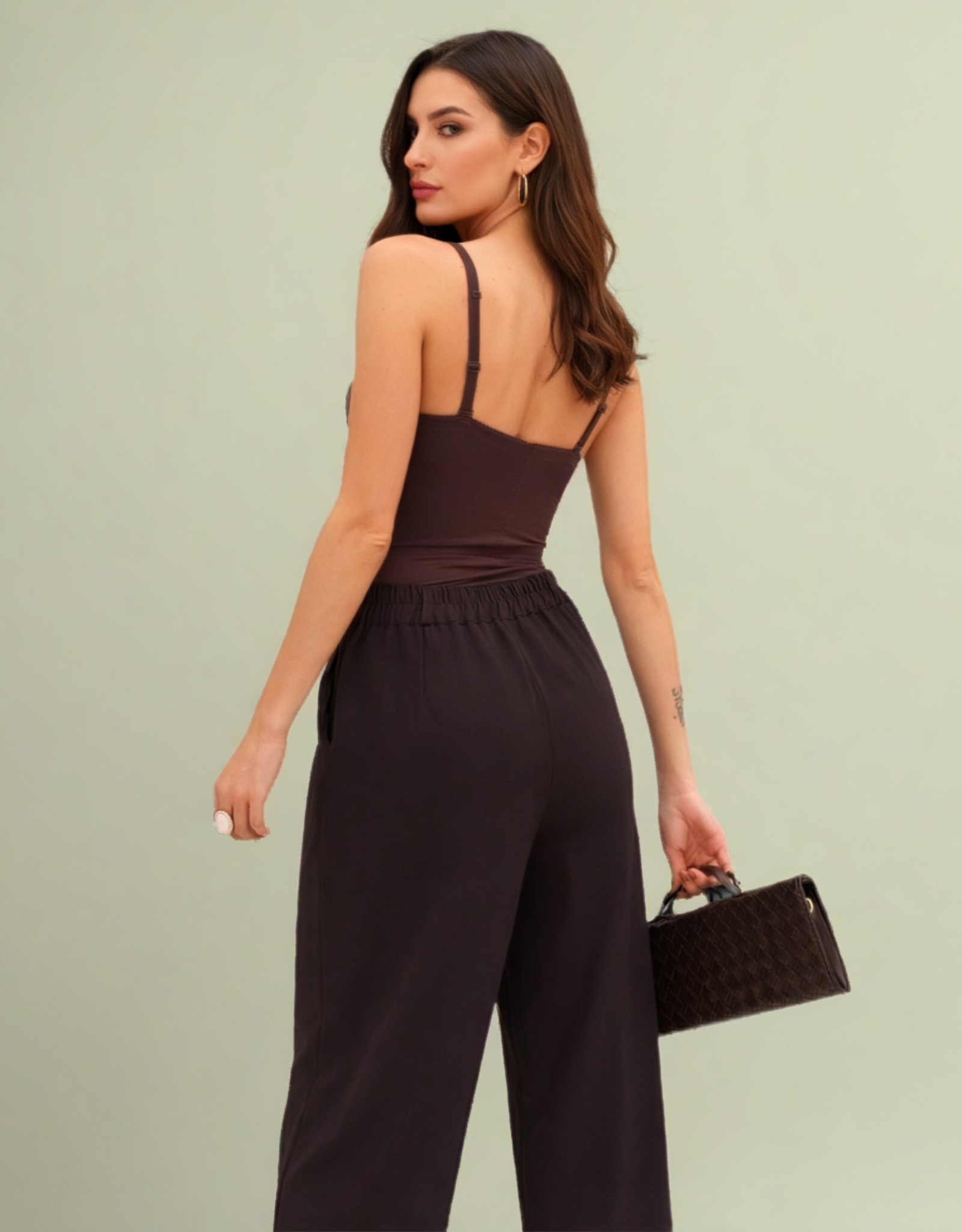 Top Donna Bordeaux con Corpetto – Senza Maniche, Schiena Scoperta