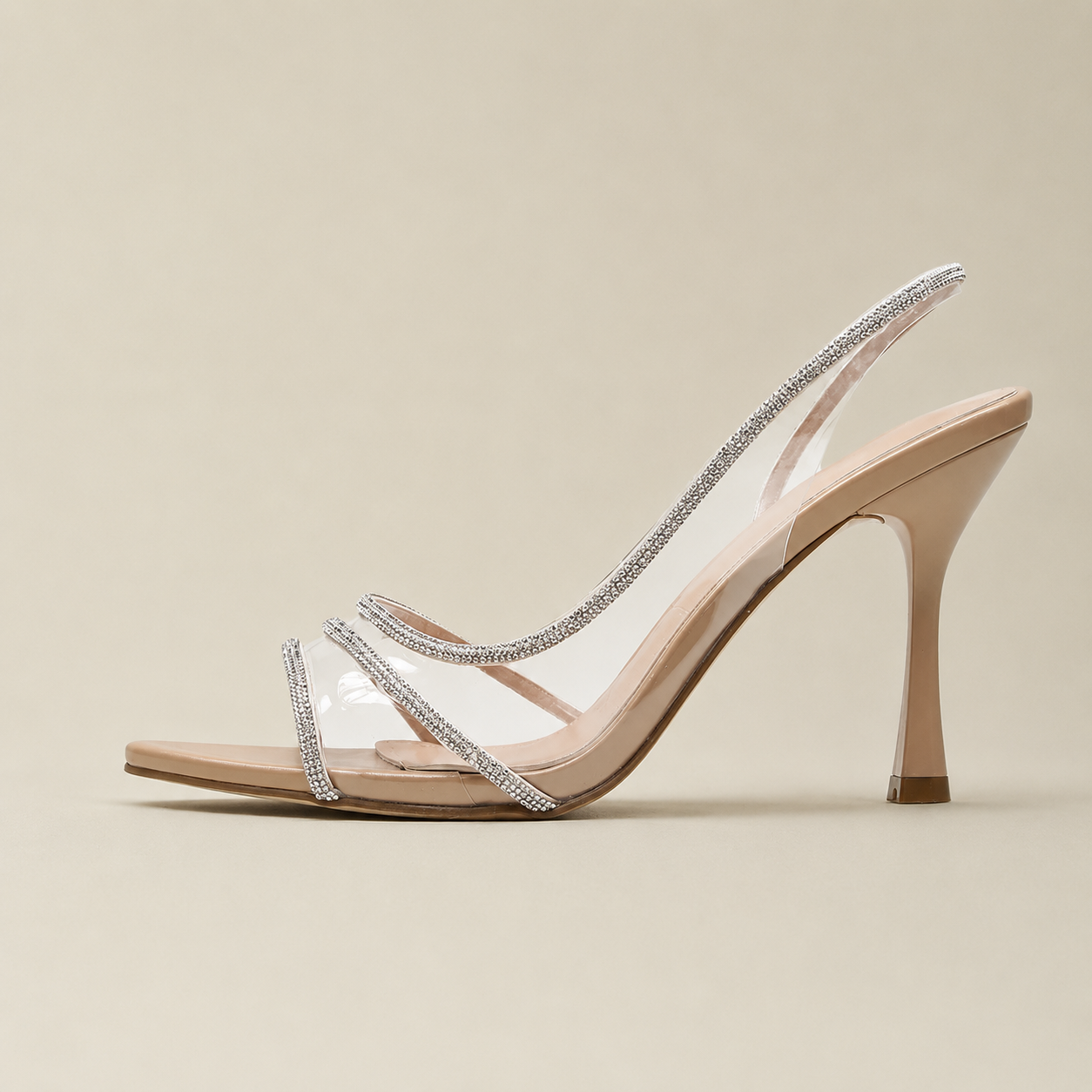 Décolleté Donna Slingback con Strass – Punta Affusolata e Tacco Elegante