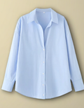 Camicia Donna a Righe con Bottoni – Maniche Lunghe, Linea Morbida Casual