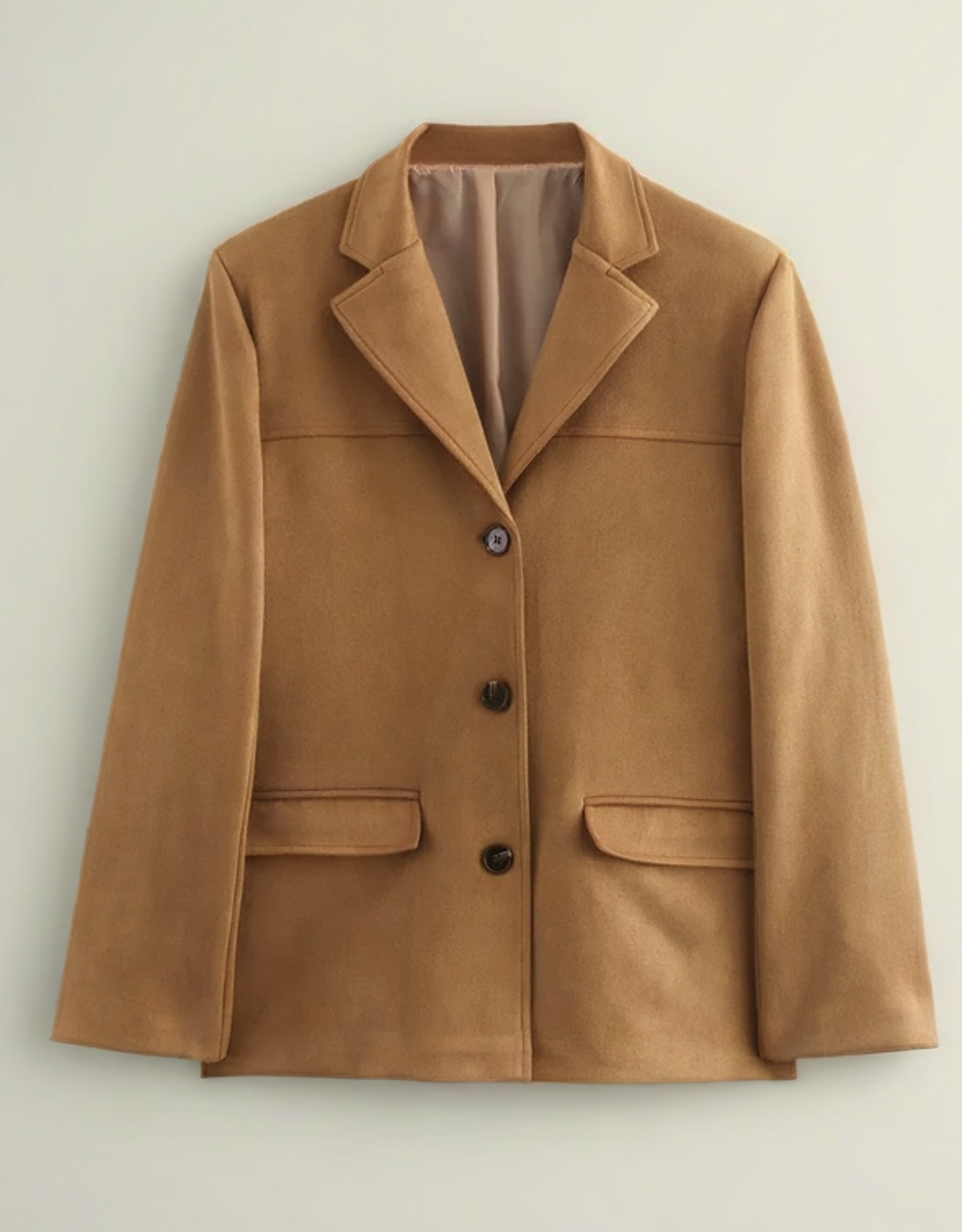 Giacca Donna Marrone in Effetto Camoscio – Stile Elegante Vintage