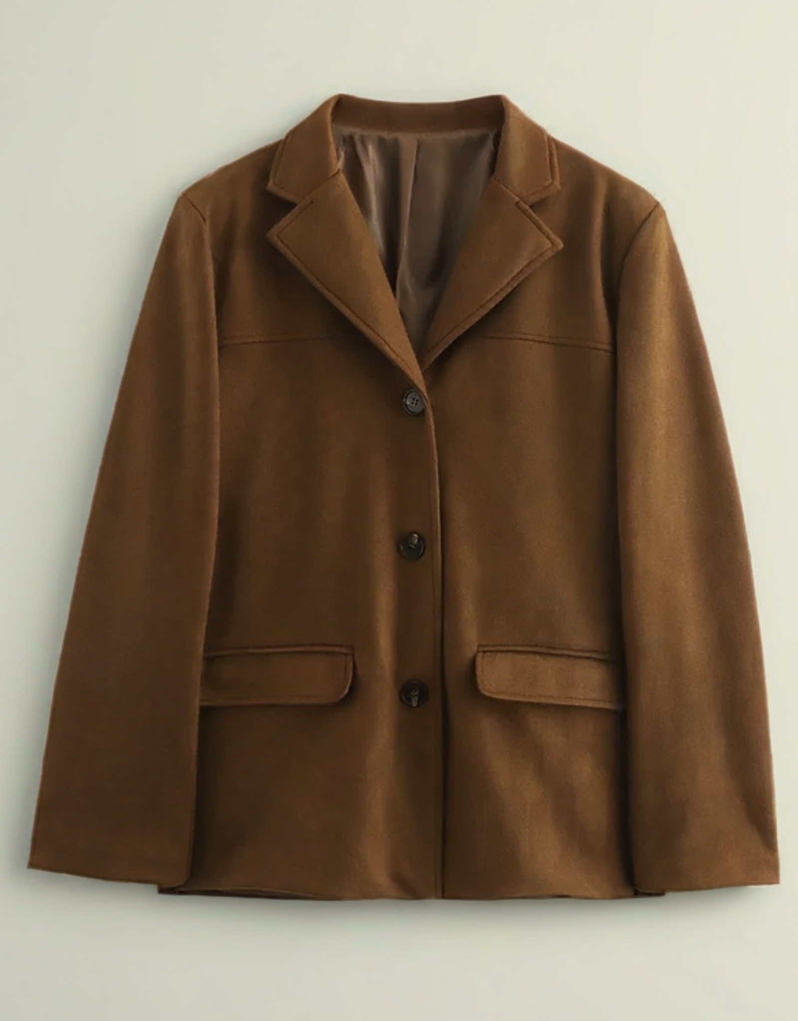 Giacca Donna Marrone in Effetto Camoscio – Stile Elegante Vintage